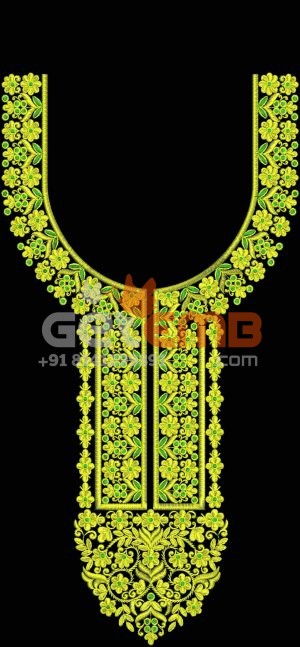 neck embroidery design