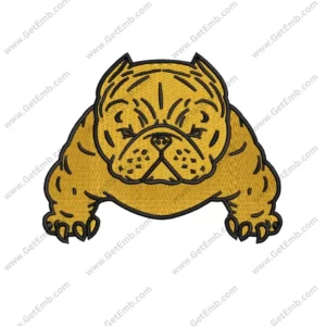 american bully dog embroidery design