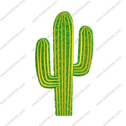 Cactus tree embroidery design pattern