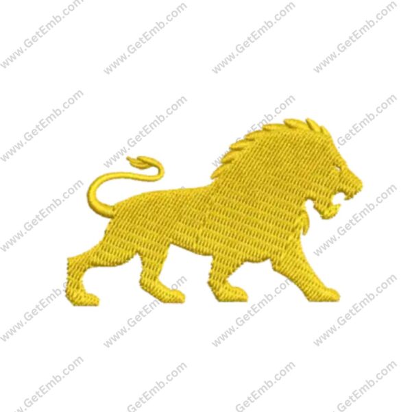 lion logo embroidery design